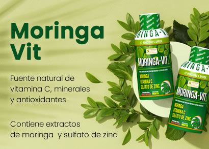 Moringa Vit delicioso jarabe con sabor a menta para disfrutar de sus beneficios